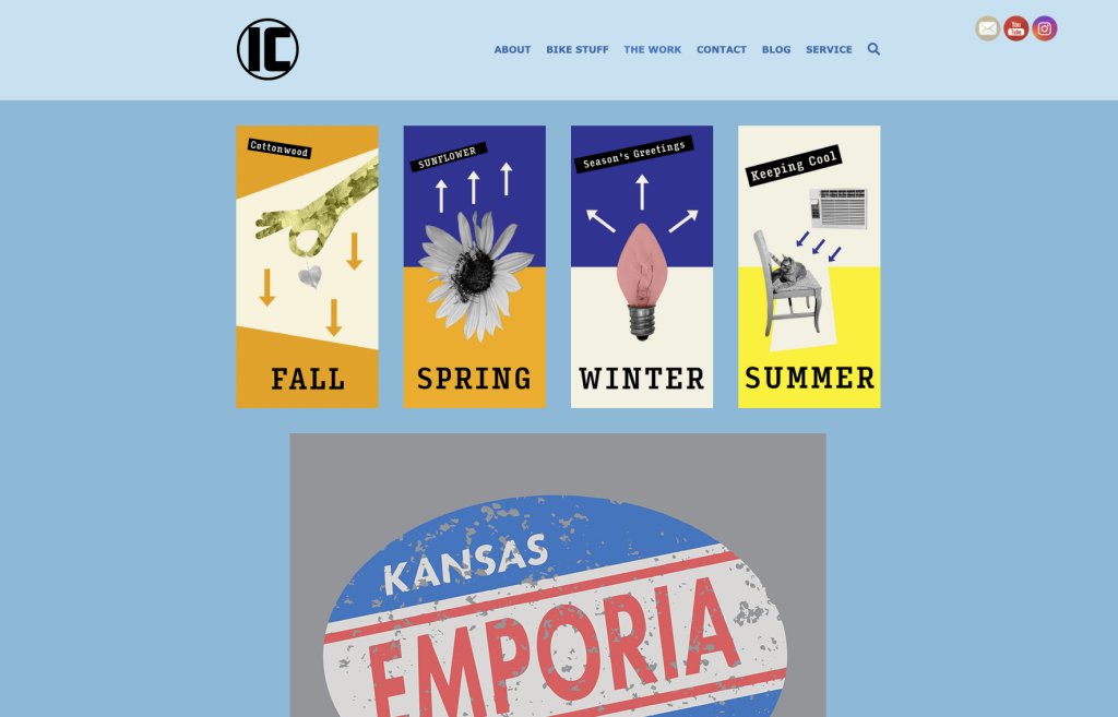 Screenshot of portfolio webpage created by student